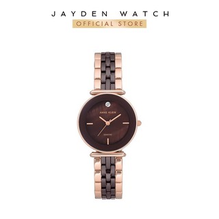 Đồng hồ nữ anne klein 3158bnrg rose gold-tone and black ceramic 30mm