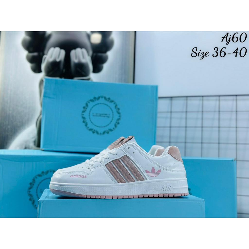 GIÀY BATA NỮ TRẮNG SỌC NĂNG ĐỘNG CHẤT DA KÈM BOX