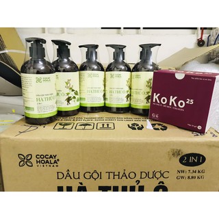 Combo 5 chai dầu gội Hà Thủ Ô COCAYHOALA - Ngăn rụng tóc, kích thích mọc tóc, chậm quá trình bạc tóc - Hàng chính hãng