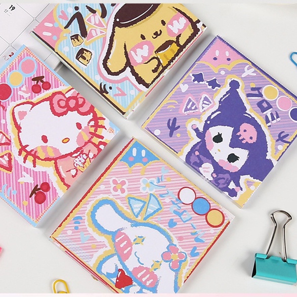 Giấy Ghi Chú Họa Tiết Hoạt Hình Graffiti Sanrio Cinnamon Dog Dễ Thương Có Thể Xé Ra Tiện Lợi