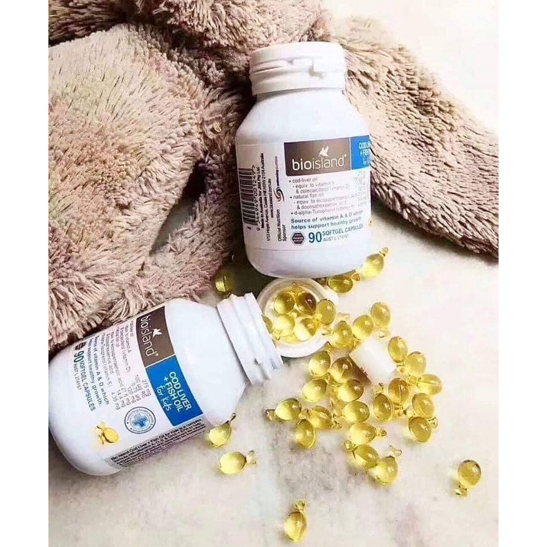 Viên dầu cá tuyết cho bé Bioisland COD Liver + Fish Oil for Kids