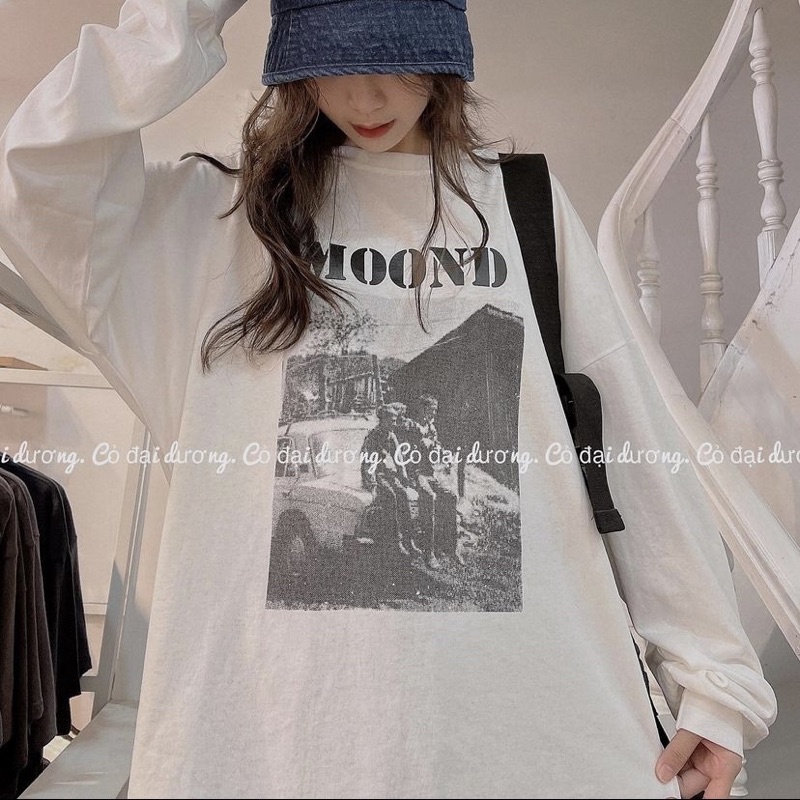 Áo Phông Cotton 3158 Áo Dài Tay Thu Đông Cổ Tay Bo From Rộng Dãi Mẫu Mới Dành Cho Nữ - Ảnh Thật | BigBuy360 - bigbuy360.vn