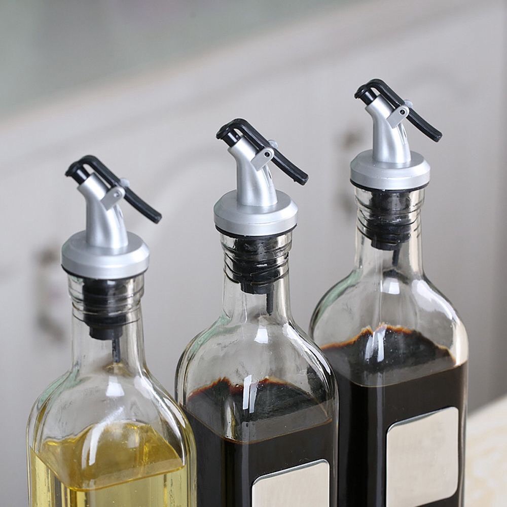 Chai rót dầu ăn - Chai đựng gia vị, đựng mắm thuỷ tinh - Dụng cụ trang trí nhà bếp - Dung tích 500ML