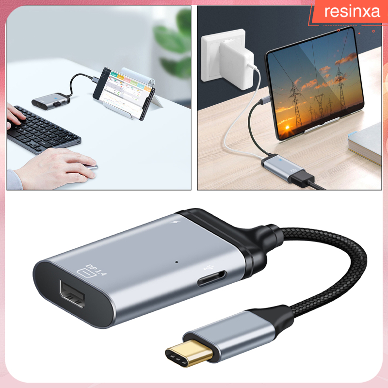 Portable 4 in 1 4K Cable USB 2.0 Type C to HDMI Adapter Mini Hub VGA DP for  Pro HDMI to USB C Adapter