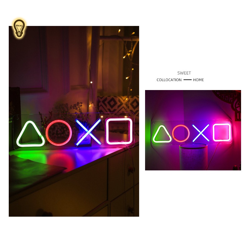 [SIZE LỚN USB -TẶNG Kèm Miếng dàn tường] Đèn LED NEON HÌNH MÁY GAME DECOR , trang trí phòng ngủ MOXI.