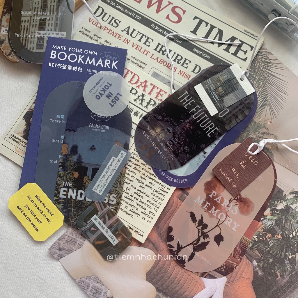 (LẠ) SET BOOKMARK DIY LOVELY CITY tự làm bookmark (ảnh thật) - Tiệm nhà Chun