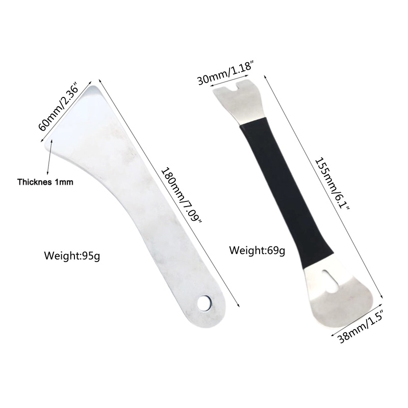 Set 2 Dụng Cụ Tháo Gỡ Đai Ốc Xe Hơi Hai Đầu Bằng Thép Không Gỉ