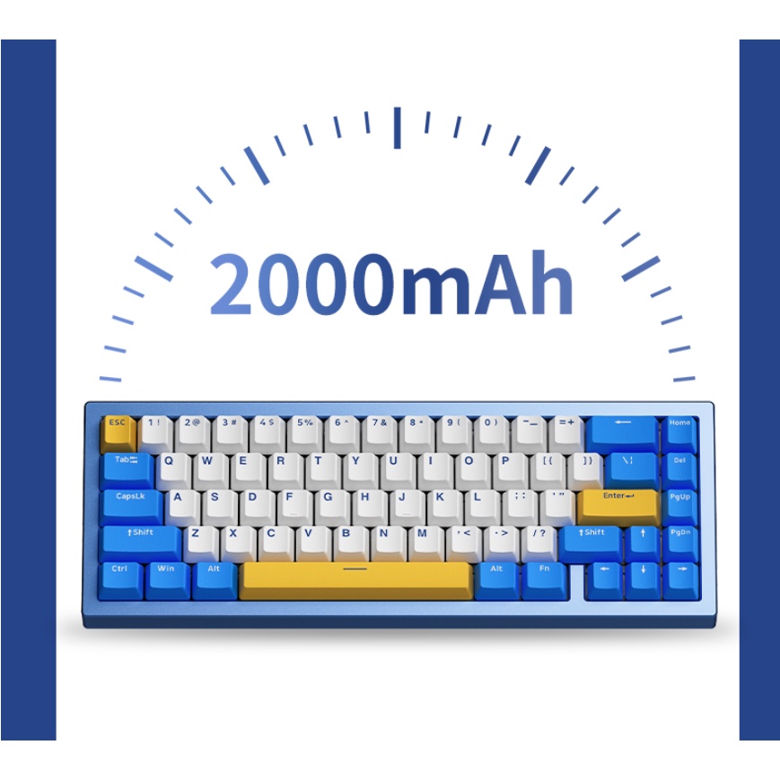 Bàn Phím Cơ AJAZZ AC067 Mountain Blue Gasket RGB Màu Xanh Biển Nhôm Nguyên Khối