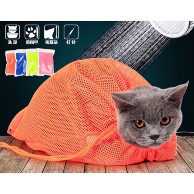 Túi lưới tắm cho mèo