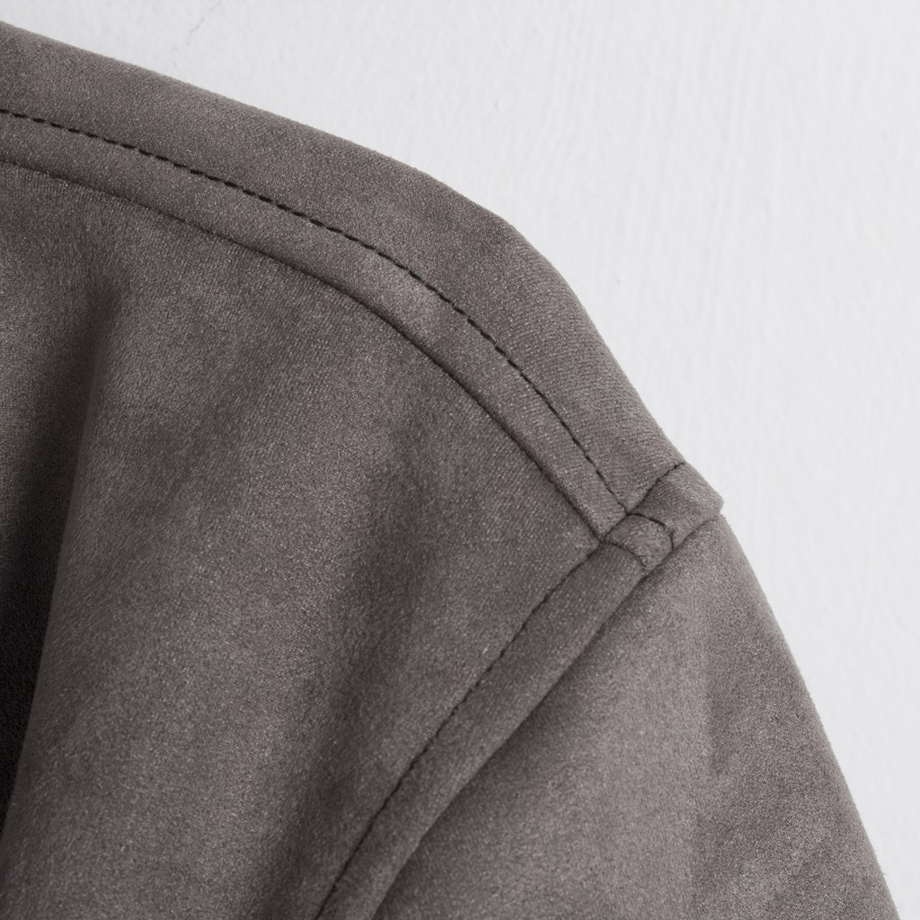 Bomber Galvin da lộn có túi khóa kéo áo khoác chất dạ AKGV13 - Leo Vatino | BigBuy360 - bigbuy360.vn