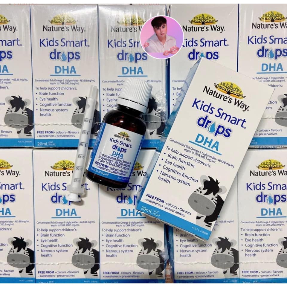 - Kids Smart Drops DHA Nature's Way 20ml, DHA cho bé từ sơ sinh