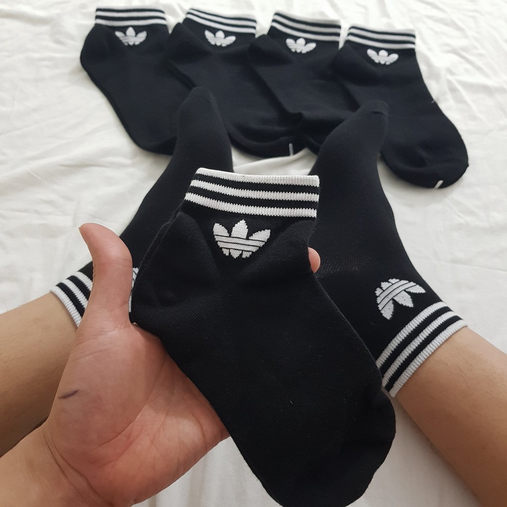 Tất thể thao das sọc trung cổ đen - Free ship + Quà tặng Loved socks by TatsTats.vn