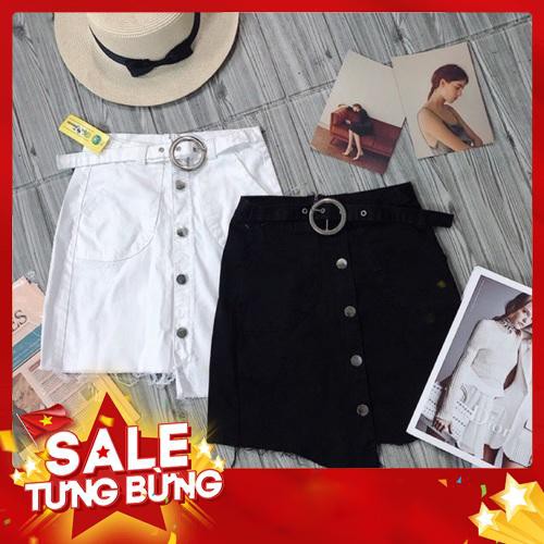 Chân váy kaki jean lệch tà kèm nịt - HÌNH VÀ VIDEO THẬT 100% -Hàng nhập khẩu | BigBuy360 - bigbuy360.vn
