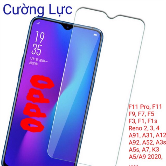 Miếng Dán Cường Lực Remax Trong Suốt Oppo F11 Pro, F9, F7, F5, A94, A93, A92, A91, A54, A53, A52, A31, A15, A12, A5s,A3s