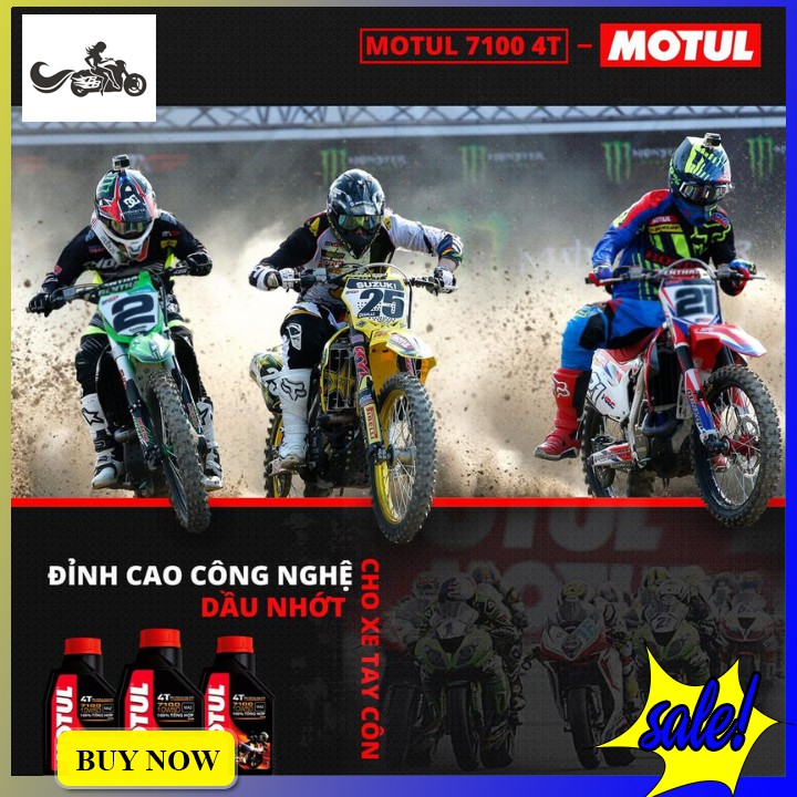 Dầu nhớt Motul 7100 10W50 (1L) dùng cho xe Tay côn, Moto - Phân phối chính hãng