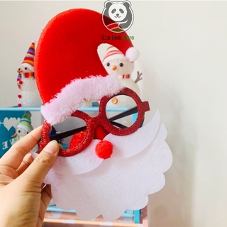 Mắt kính hóa trang ông già noel có râu - kính mắt noel