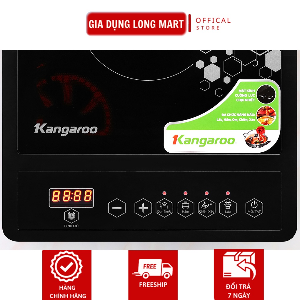 Bếp điện từ Kangaroo KG15IC1 Công xuất 1800W, Nấu ăn nhanh tiết kiệm thời gian Bảo Hành 12 Tháng