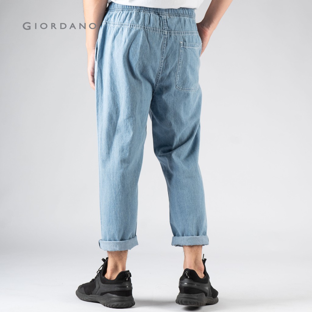 Quần Lửng Cotton/Denim Lưng Chun Giordano 01129208 | BigBuy360 - bigbuy360.vn