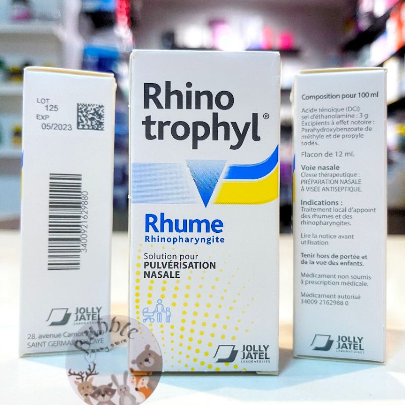 Nhỏ Mũi 12ml Rhino trophyl Pháp Giúp Chống Viêm, Kháng Khuẩn Cho Bé