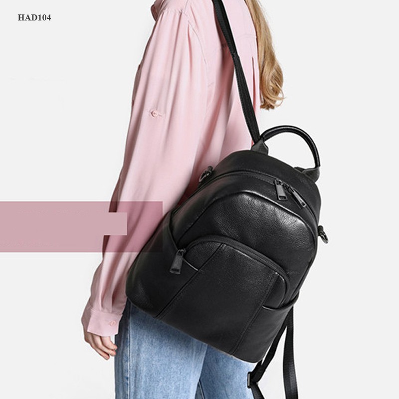 Balo da thật, Balo kiêm Túi xách Da bò Thật Cao Cấp - công sở, du lịch, đi chơi, đi học, HAD104