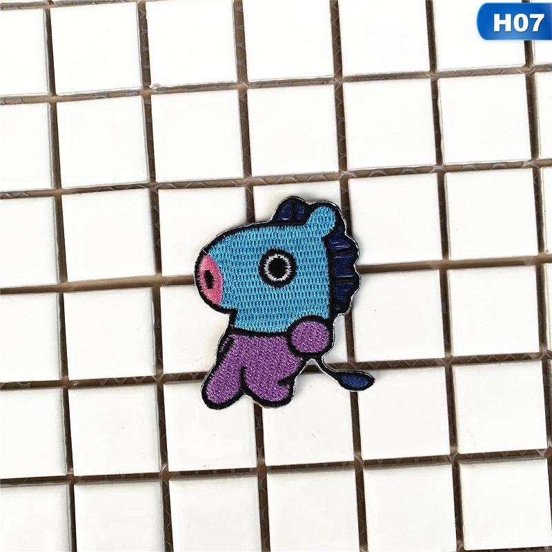 Sticker Ủi Thêu Hình Bt21 Bts