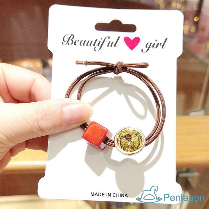 Dây Buộc Tóc Cao Su Đính Đá Thời Trang Đơn Giản