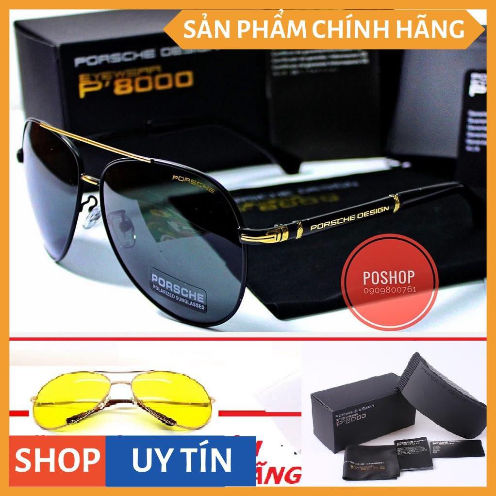 ❌FULLBOX HÃNG❌MẮT KÍNH NAM P8738 Cao Cấp chống UV400 TRÒNG POLARIZED HOT TREND TẶNG KÍNH ĐI ĐÊM