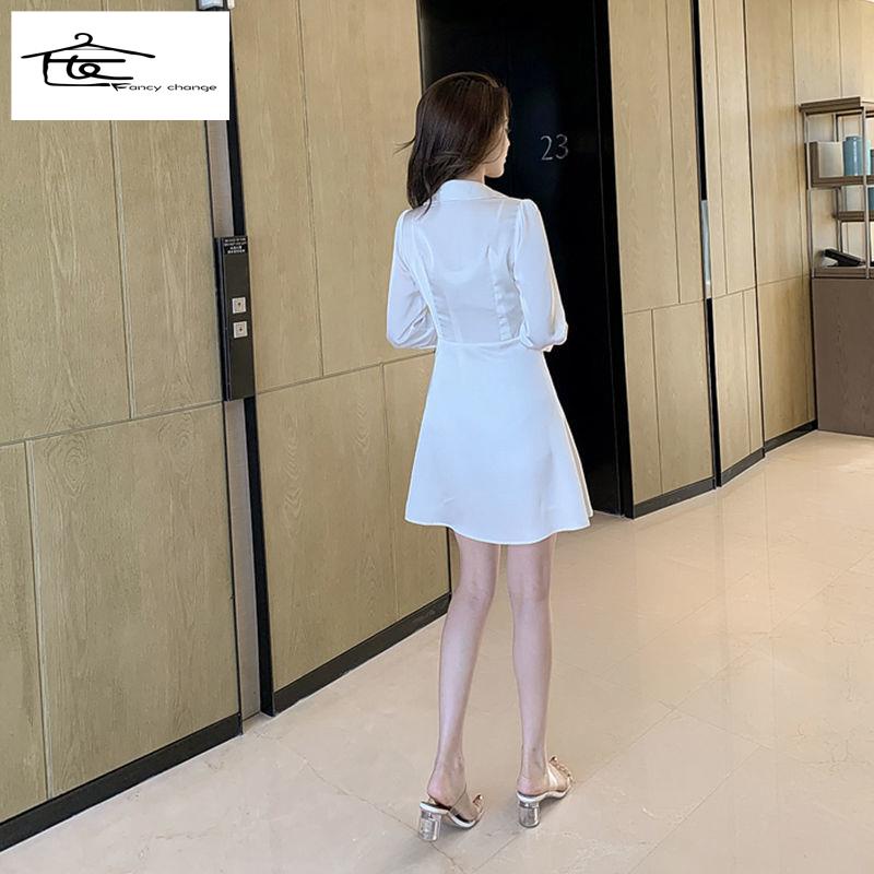 Set Áo Sơ Mi Trắng Và Chân Váy Thiết Kế Độc Đáo Thời Trang Sang Trọng Cho Nữ