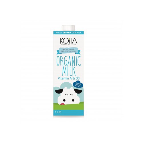 Sữa bò nguyên kem không đường hữu cơ Koita 1l