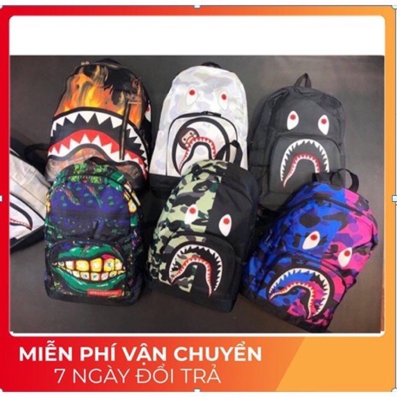 Ba lô BAPE thời trang Nam,nữ_balo đi học vải dù chống nước