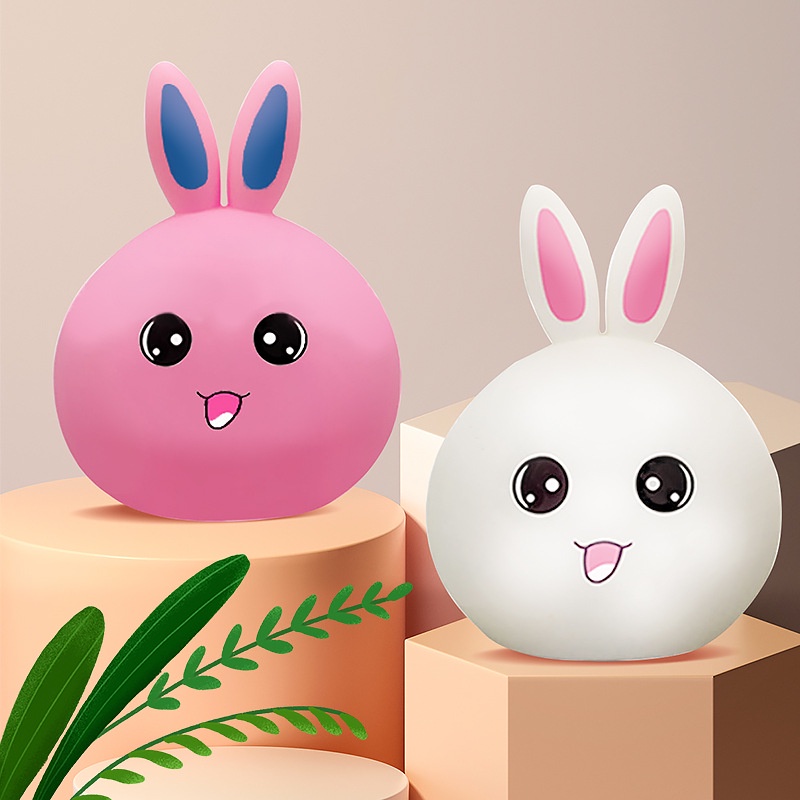 Đèn Ngủ Để Bàn Vinyl Hình Thỏ Dễ Thương Sáng Tạo FT2428