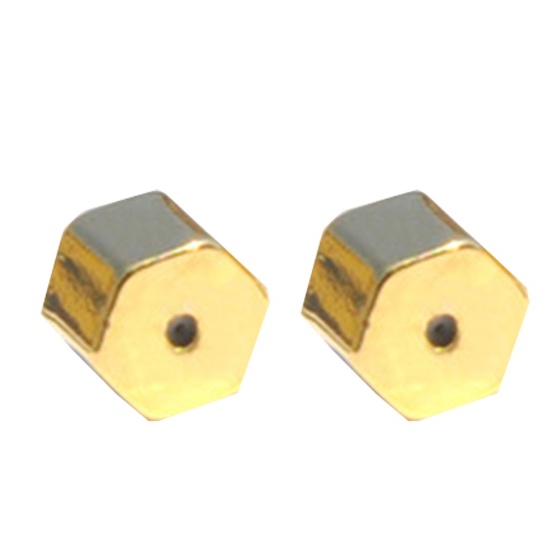 2 Bông Tai Xỏ Lỗ Không Gây Dị Ứng Nhiều Màu Sắc Lưng