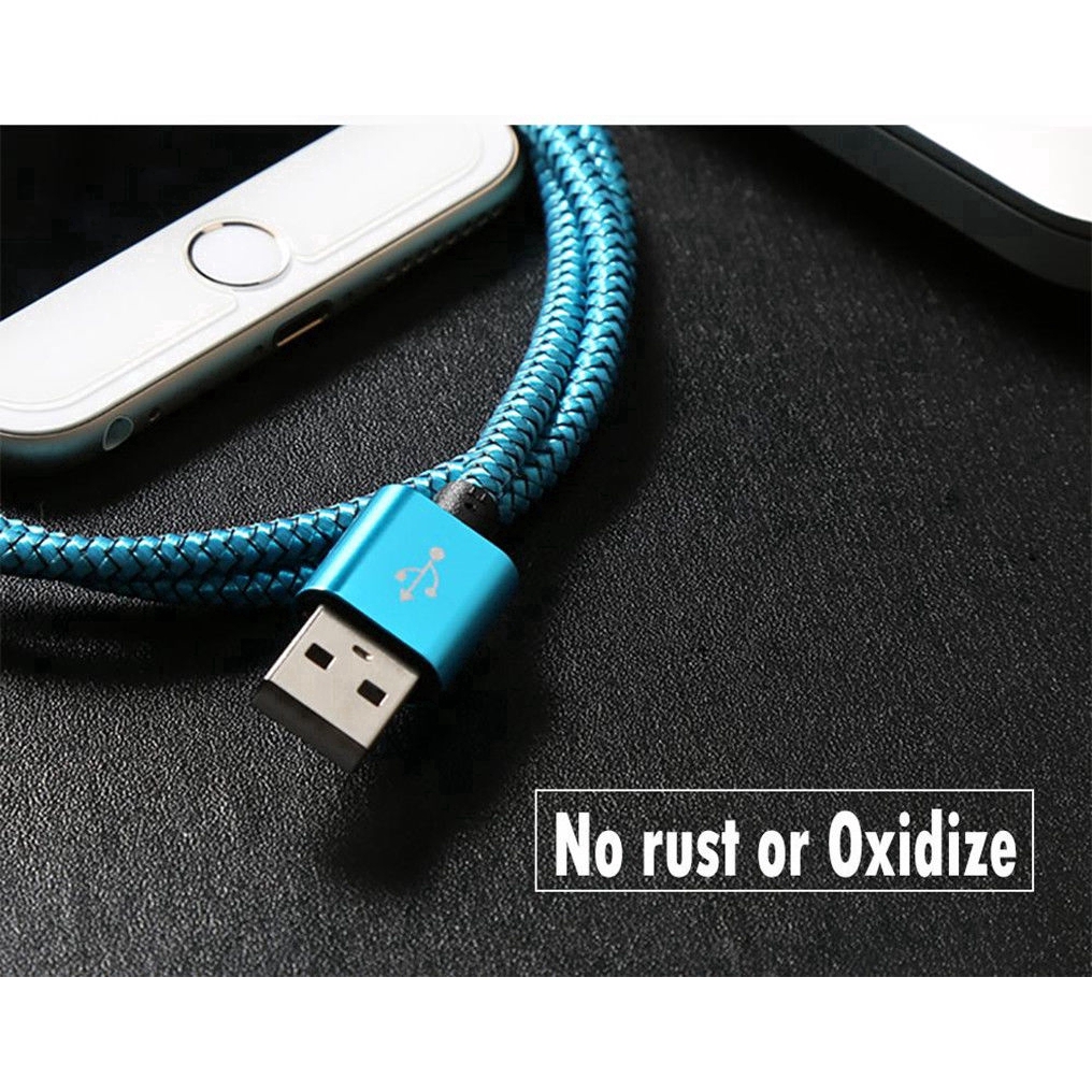 Cáp sạc bện sợi nylon dài 1m / 2m / 3m cổng Micro USB