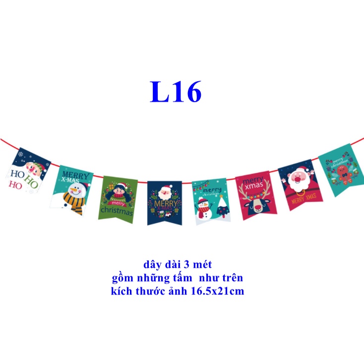 Cờ treo trang trí noel trang trí giáng sinh L16