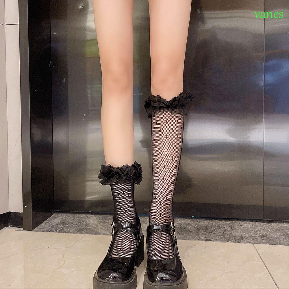 Vớ ren xuyên thấu nhiều màu sắc phong cách lolita VANES1 dành cho nữ
