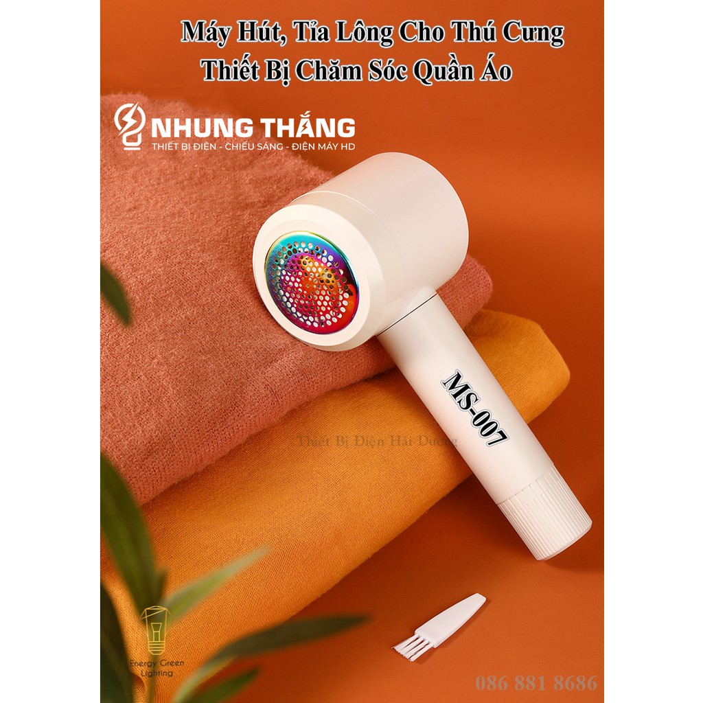 Máy Hút , Tỉa Lông Cho Thú Cưng - Thiết Bị Chăm Sóc Quần Áo Ms-007 - Dọn Sạch Hiệu Quả - Bảo Hành 12 Tháng