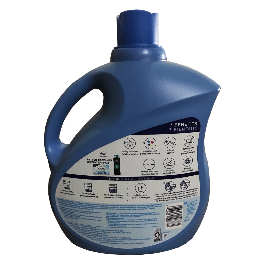 Nước xả Downy Ultra Clean Breeze 3,06L - Tặng 1 chai nước rửa chén AMERICA FRESH 236ml