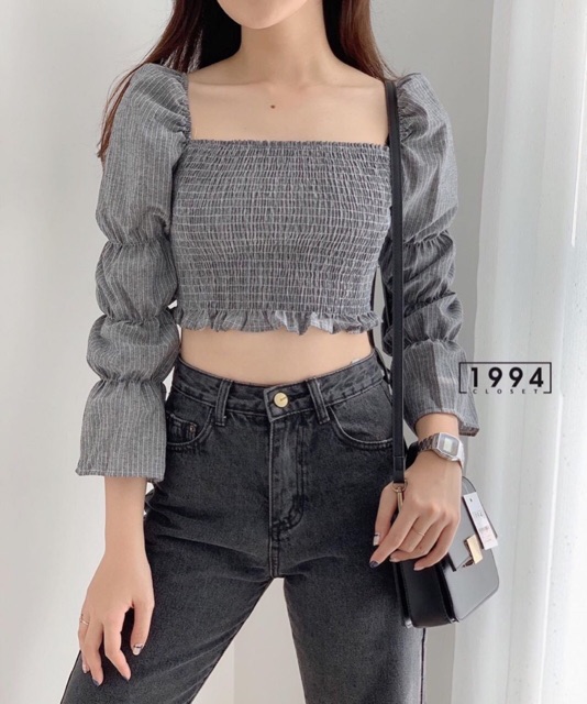 [Có size đại] Quần jean ống rộng màu đen muối tiêu xịn sò (053), kèm hình thật
