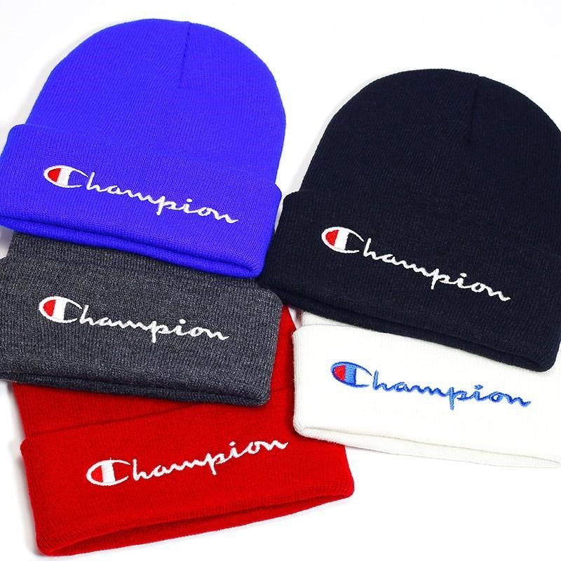 Mũ Len Thêu Chữ Champion Thời Trang Mùa Đông Cho Nam Và Nữ