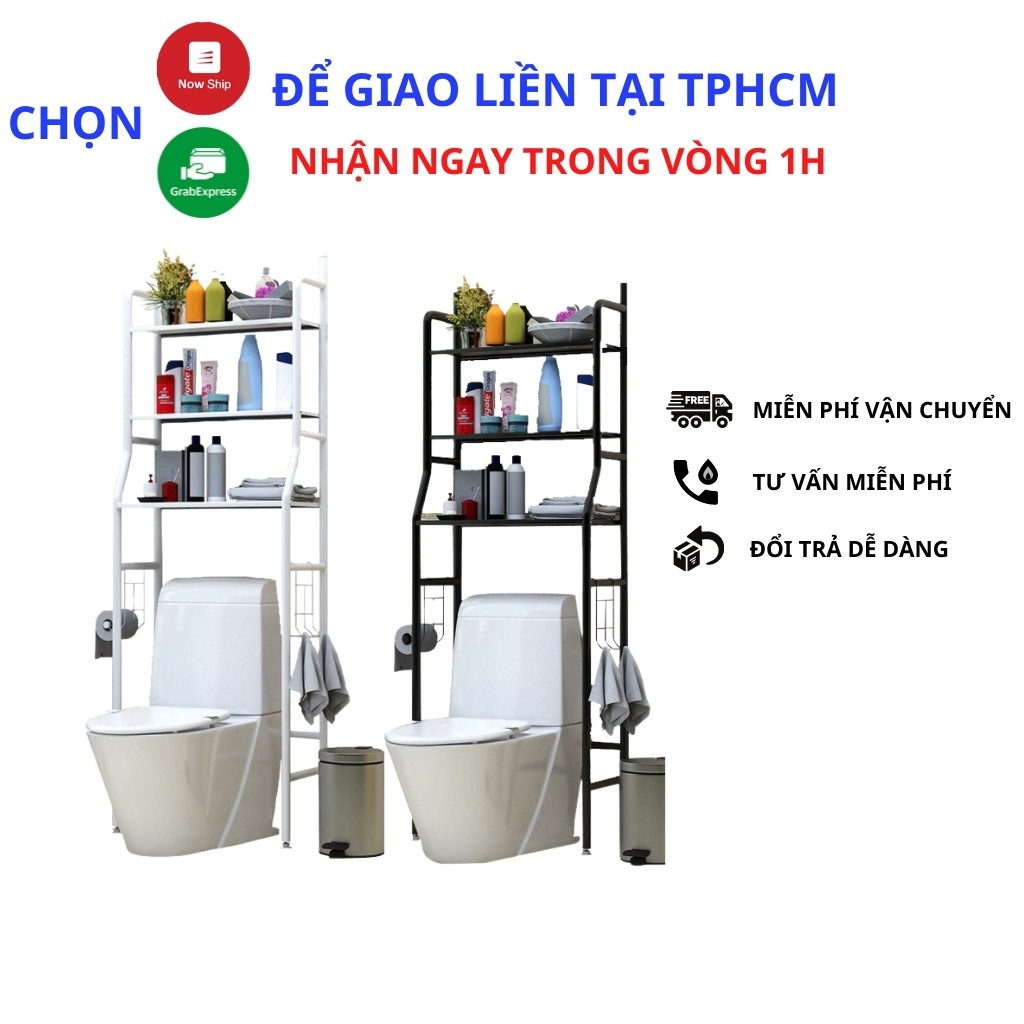 Kệ để đồ phòng tắm, kệ để đồ sau bồn cầu - để đồ sau máy giặt gọn gàng, sang trọng, tiện lợi