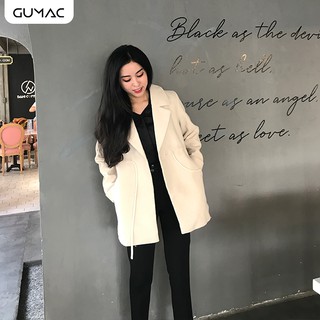 Áo dạ dây rút eo A12985 GUMAC