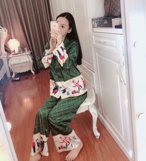 Bộ Lụa Satin Lính Chì Siêu Hot