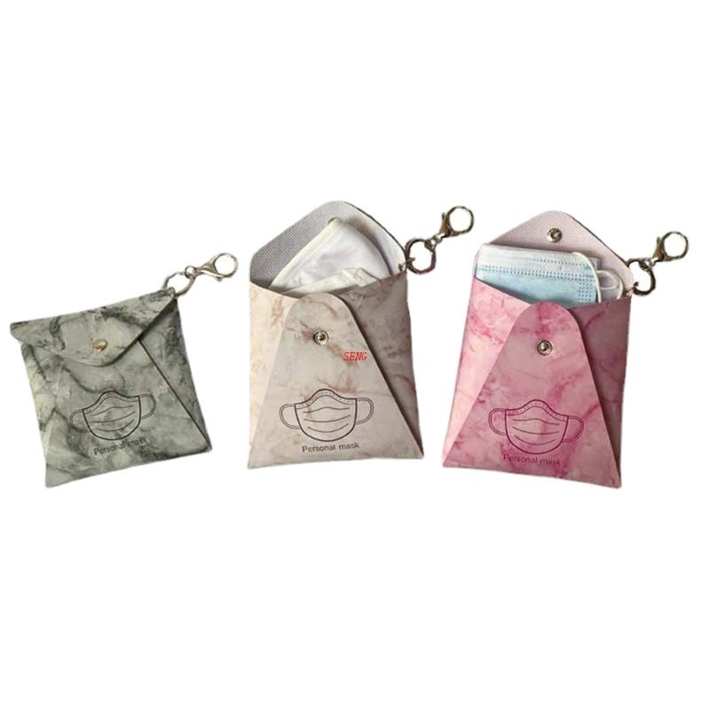 Túi đựng khẩu trang có móc khóa chống thấm nước tiện dụng
