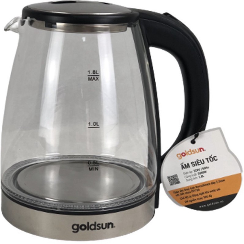 Ấm đun siêu tốc, ấm đun nước GOLDSUN CH2701 1.7L, BẢO HÀNH 12 THÁNG SUMO011