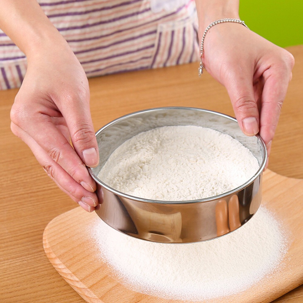 Cake Baking Tools Stainless Steel Kitchen Supplies Strainer Flour Sieve