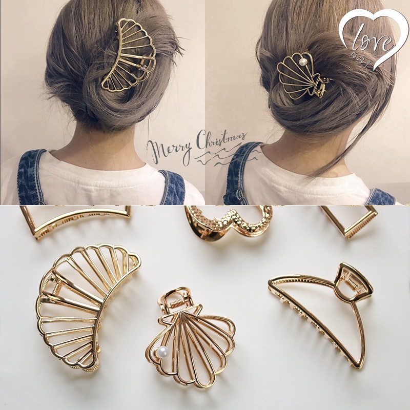 Kẹp tóc cỡ lớn phong cách retro âu mỹ thời trang hàn quốc dành cho nữ