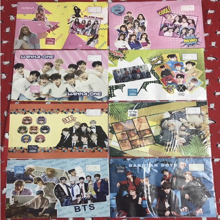 Bìa vở bts bọc vở BANGTANBOYS E.X.O BLACK PINK WANNA ONE khohangkpop
