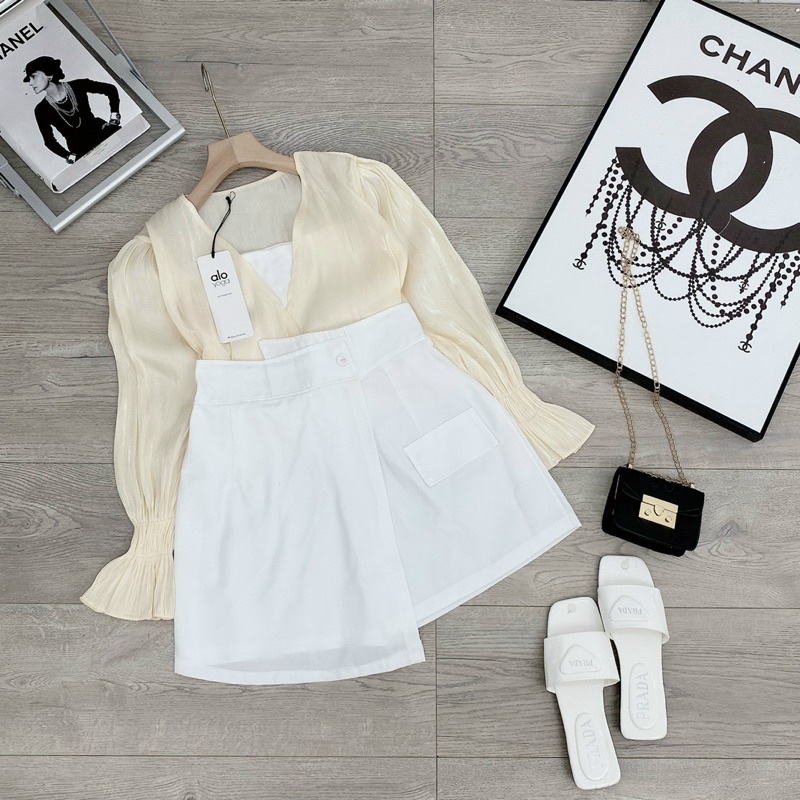 [ 𝐅𝐑𝐄𝐄 𝐒𝐇𝐈𝐏 ] SÉT 3 MÓN XOẮN EO HÓT HIT ÁO DÀI TAY CHUN TƠ ÓNG HÀNG ĐẸP LẮM Ạ