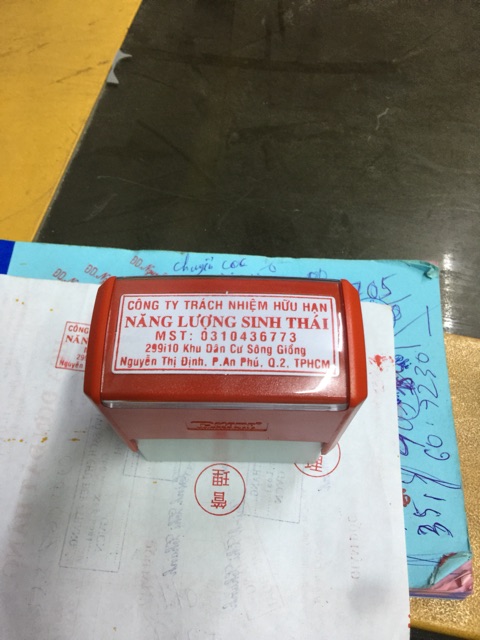 Con dấu cửa hàng 4 dòng