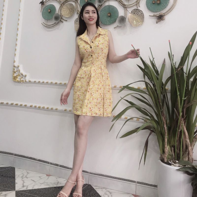 Đầm nữ cổ sơ mi kèm quần đùi trong | BigBuy360 - bigbuy360.vn